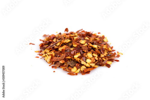 Pile of a crushed red pepper