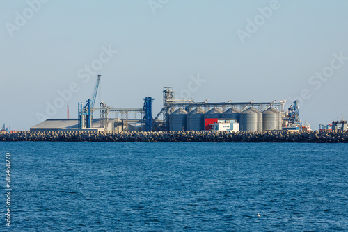 The harbor of Constanta at the Black Sea in Romania