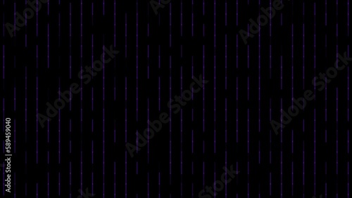 Purple flashing sticks on a black background. Abstract festive background for advertising, congratulations, text. Colorful creative flat dynamic shapes animation. Business bg. 3D render