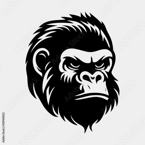 Gorilla head vector illustration for logo, symbol