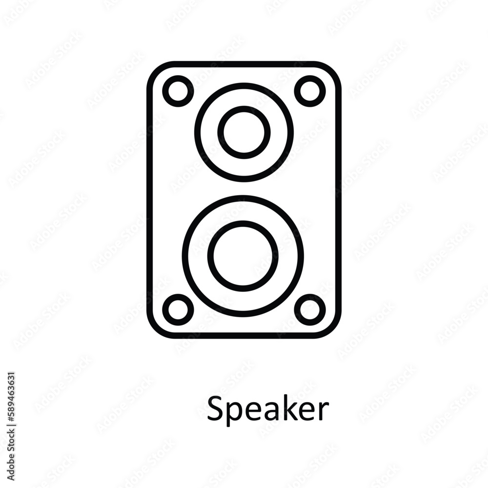Speaker Vector outline Icons. Simple stock illustration stock Speaker Vector outline Icons. Simple stock illustration stock