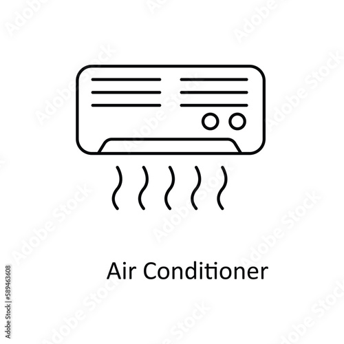 Air Conditioner Vector outline Icons. Simple stock illustration stock