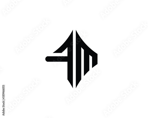 FM logo design vector template