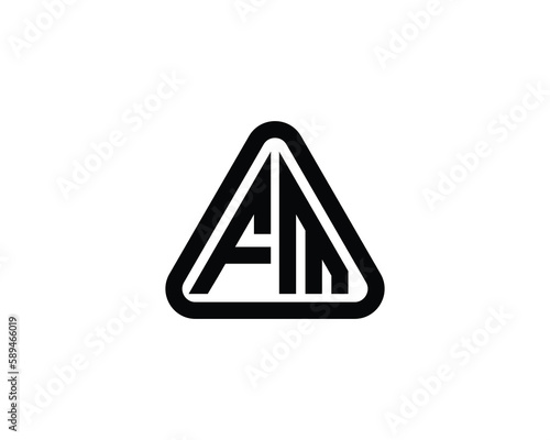 FM logo design vector template