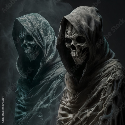 scary halloween zombie with Generative AI technology