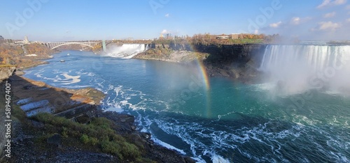 Rainbow over niagra falls