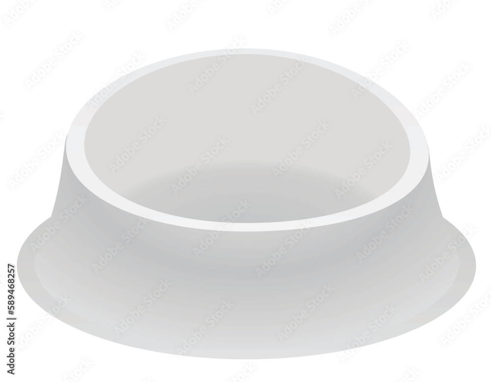 White pet bowl. vector illustration White pet bowl. vector illustration