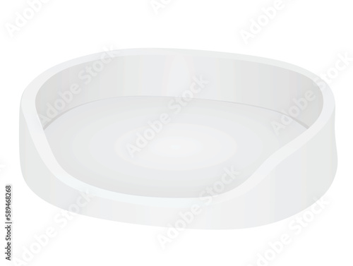 White pet pillow. vector illustration