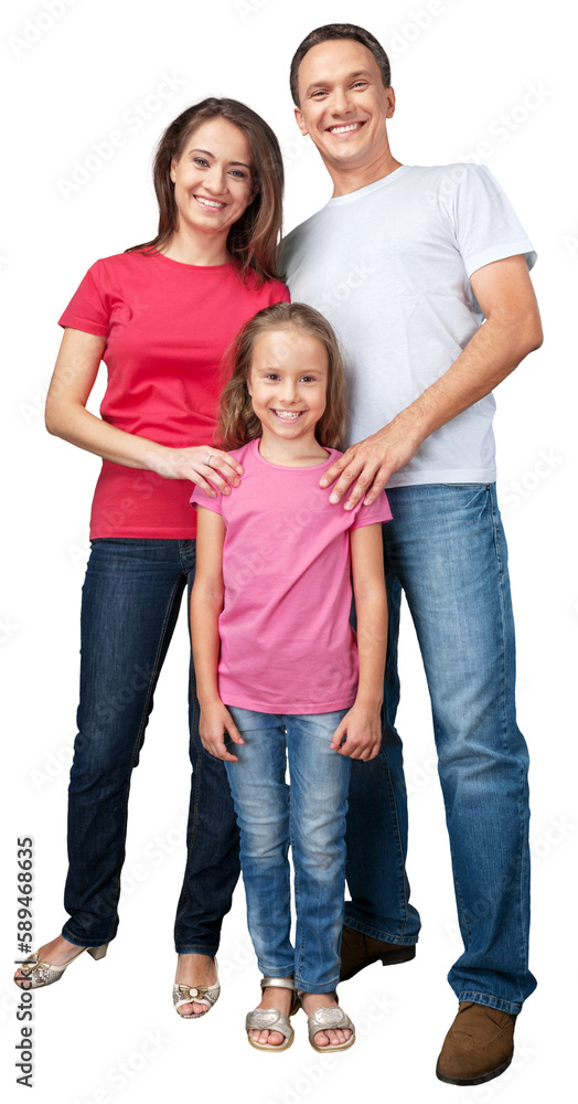 Portrait of Happy Family with Daughter Portrait of Happy Family with Daughter
