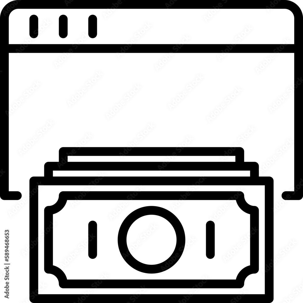 Web banking thin line icon. Modern vector illustration. Web banking thin line icon. Modern vector illustration.