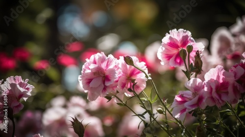 Garden Splendor Pink and White Flowers in Daytime
