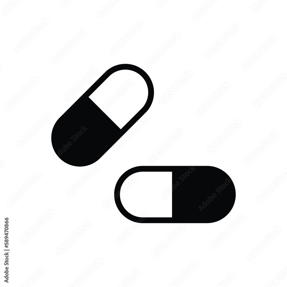 Pills icon vector stock. Pills icon vector stock.