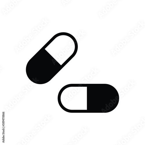 Pills icon vector stock.