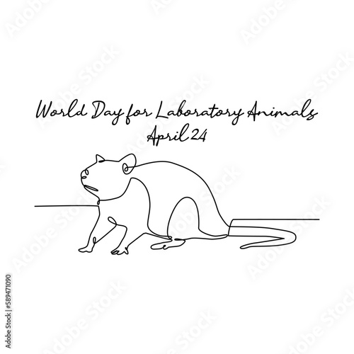 line art of world day for laboratory animals good for world day for laboratory animals celebrate. line art. illustration.