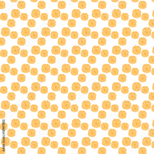 orange flowers pattern rose