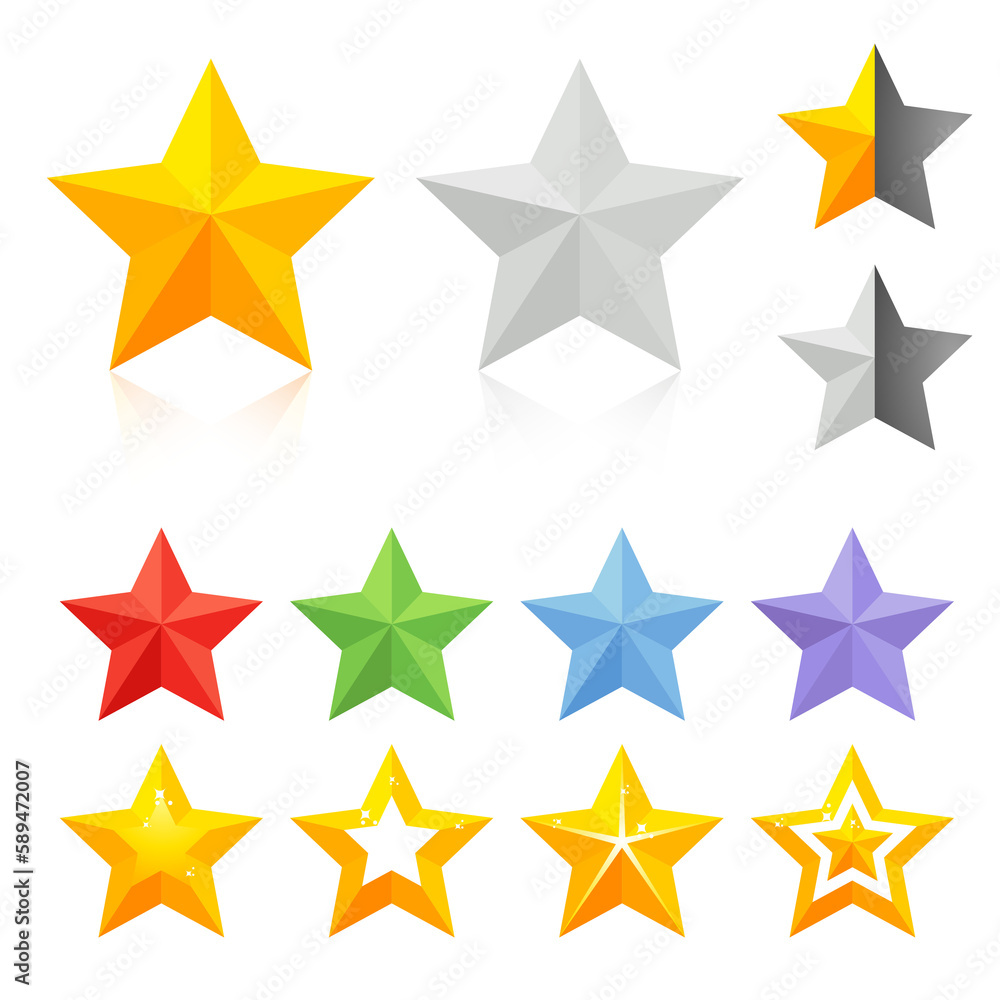 Full color star icons Full color star icons
