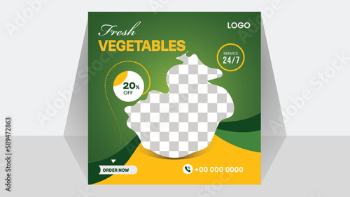 Fresh and Healthy  Vegetables Social Media post Design, Celebrating the Best of Nature's Bounty.