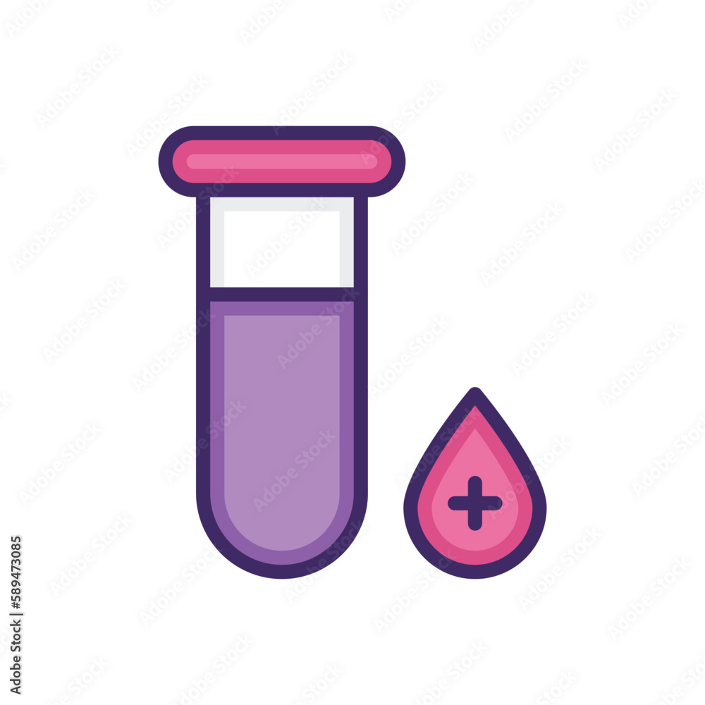 Blood Test icon vector stock. Blood Test icon vector stock.
