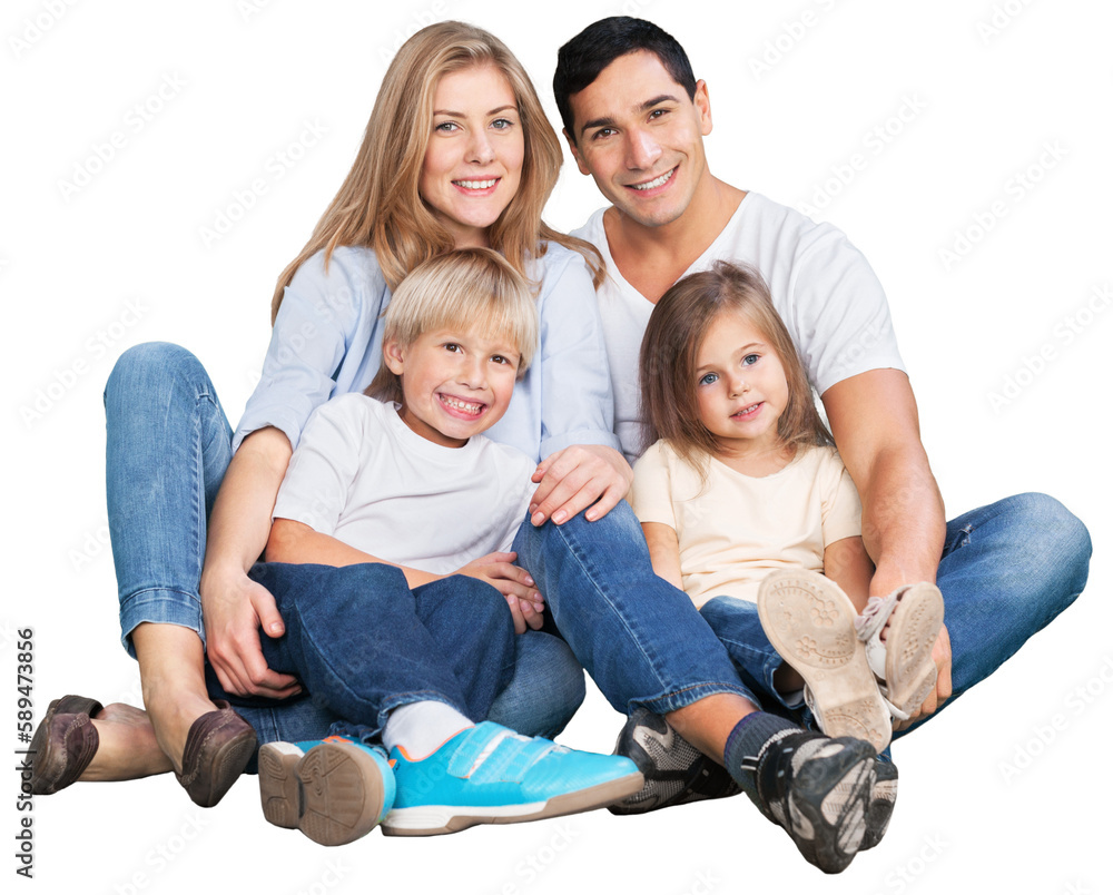 © BillionPhotos.com - Beautiful smiling Lovely family on background
