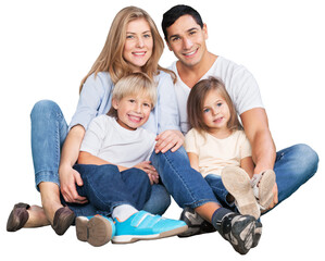 Beautiful smiling Lovely family on background
