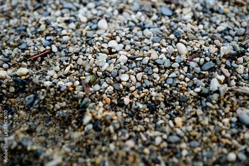 Closeup of gravel ground