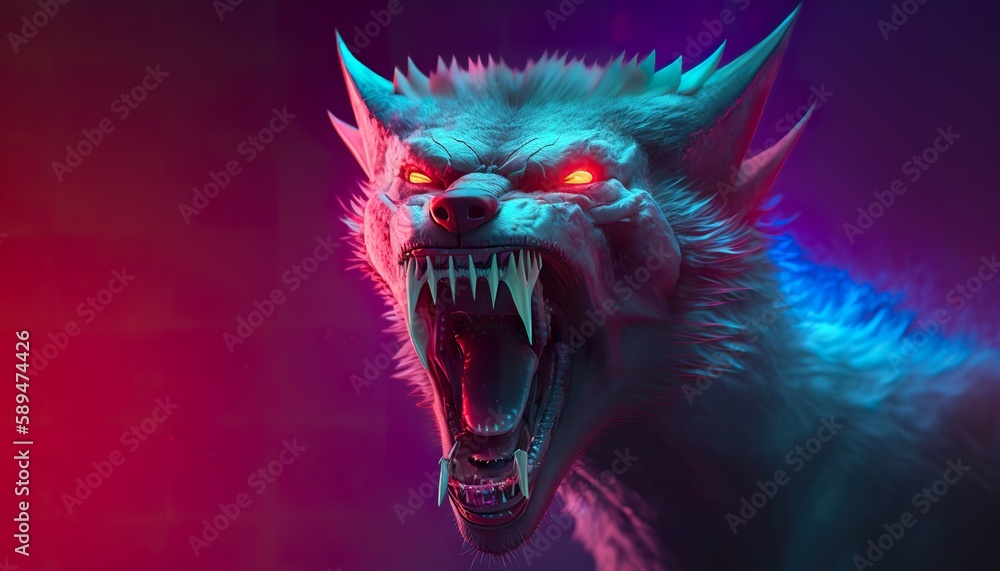 Werewolf delicate colors (ai generate)