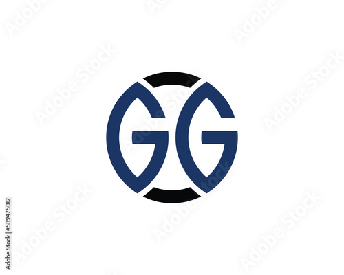 GG Logo design vector template