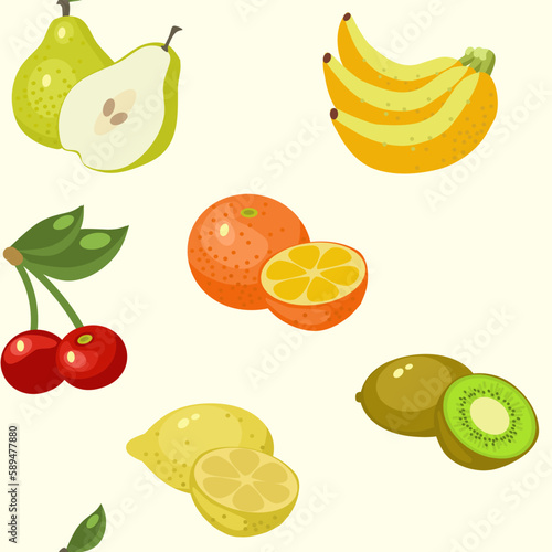 Fototapeta Naklejka Na Ścianę i Meble -  Fruits pattern