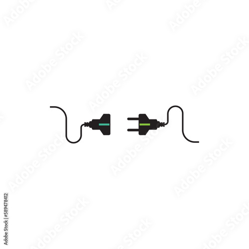 stecker, electric plug icons. vector illustration isolated on white background