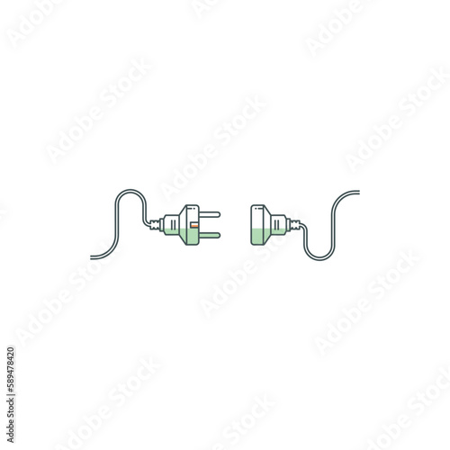 stecker, electric plug icons. vector illustration isolated on white background
