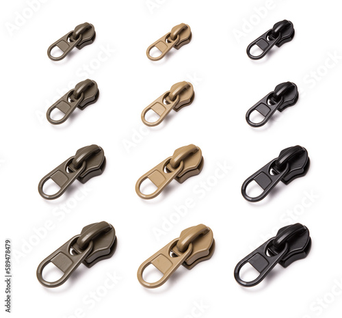 Zip lock in different colors.
