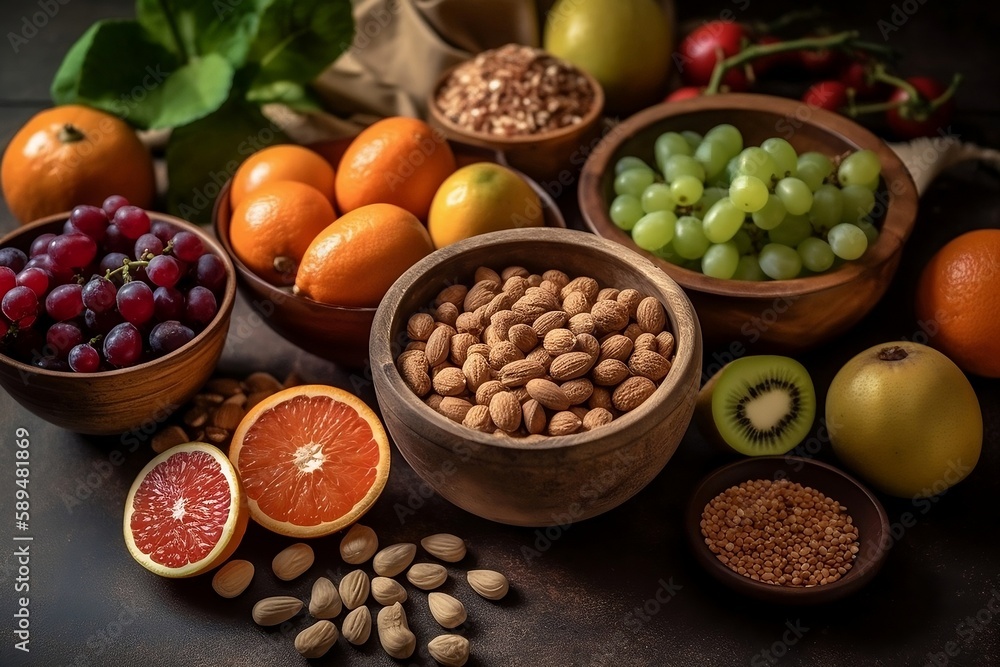 Healthy vegan food. Vegetarian food cooking ingredients. Clean diet eating. Organic food products. Fruits, vegetables, seeds, superfood, cereals. Healthy vegan food. Vegetarian food cooking ingredients. Clean diet eating. Organic food products. Fruits, vegetables, seeds, superfood, cereals.