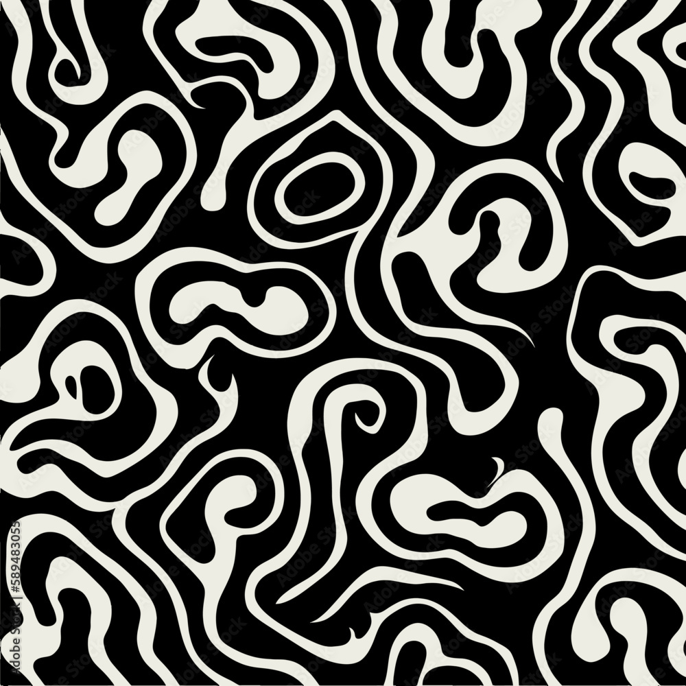 Abstract animal skin leopard seamless pattern design. Jaguar, leopard, cheetah, panther fur. Black and white seamless camouflage background,  Fashionable background for fabric, paper, clothes.