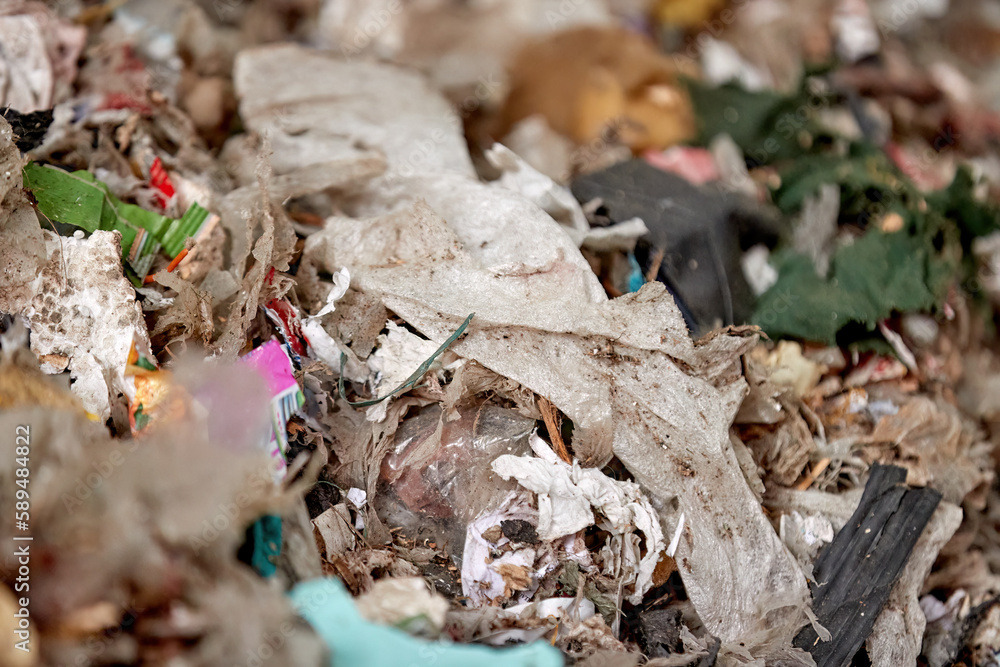 A detail of refusederived fuel (RDF) for combustion. Processing