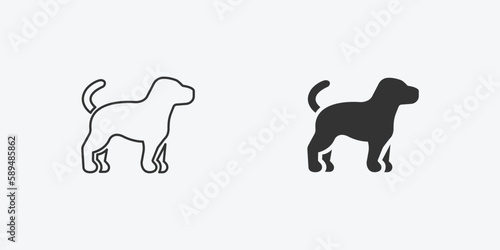 dog vector isolated icon sign