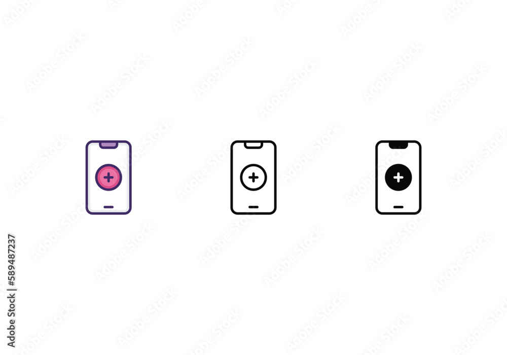 Mobile Healthcare icon vector stock. Mobile Healthcare icon vector stock.