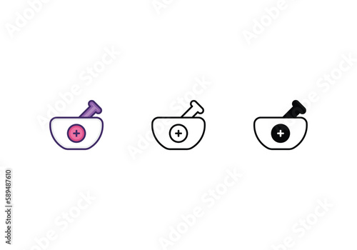 Herbal Medicine icon vector stock.
