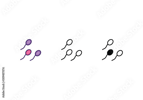  male sperm icon vector stock.