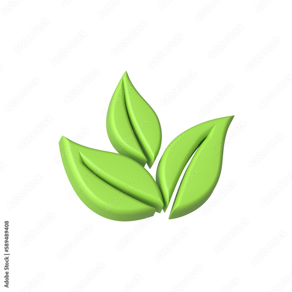 Earth Day. International Mother Earth Day. 3d leaf icon illustration Earth Day. International Mother Earth Day. 3d leaf icon illustration