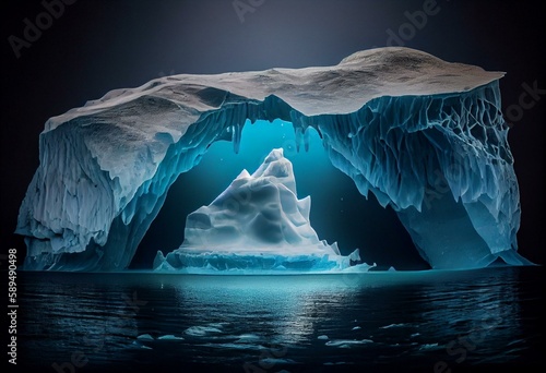 Fragile Giants: Stunning Iceberg. Generative AI