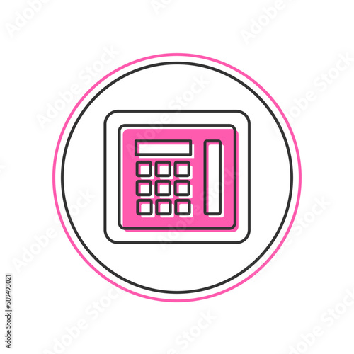 Filled outline Safe icon isolated on white background. The door safe a bank vault with a combination lock. Reliable Data Protection. Vector