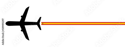 spain plane icon vector illustration. isolated on white background