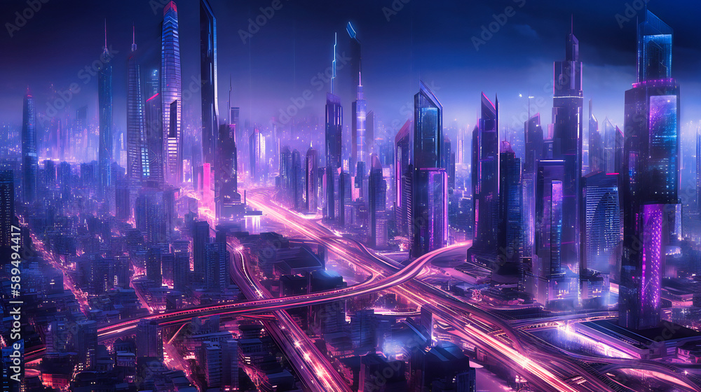 A captivating image of a future city, highlighting its innovative architecture and seamless integration of technology