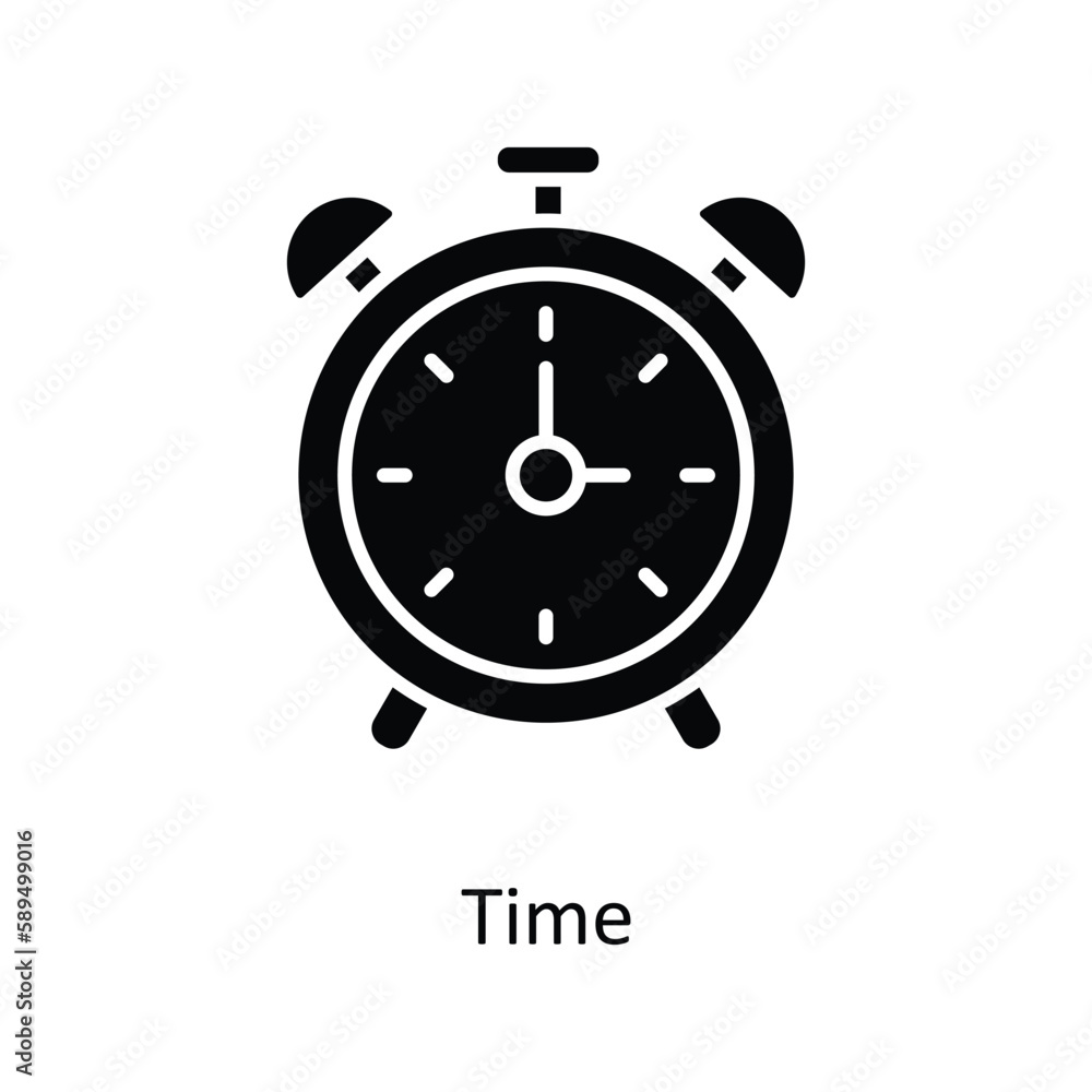 Time  Vector  Solid Icons. Simple stock illustration stock