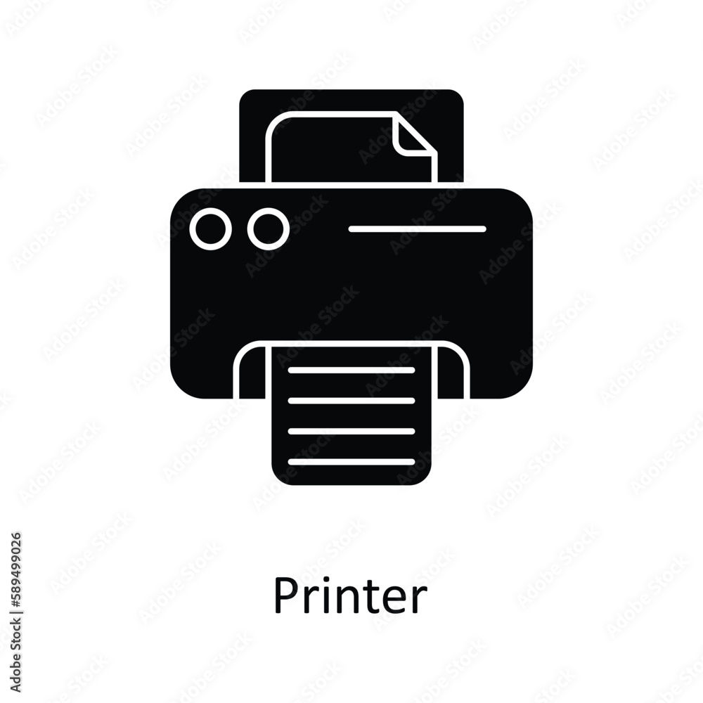 Printer Vector Solid Icons. Simple stock illustration stock Printer Vector Solid Icons. Simple stock illustration stock