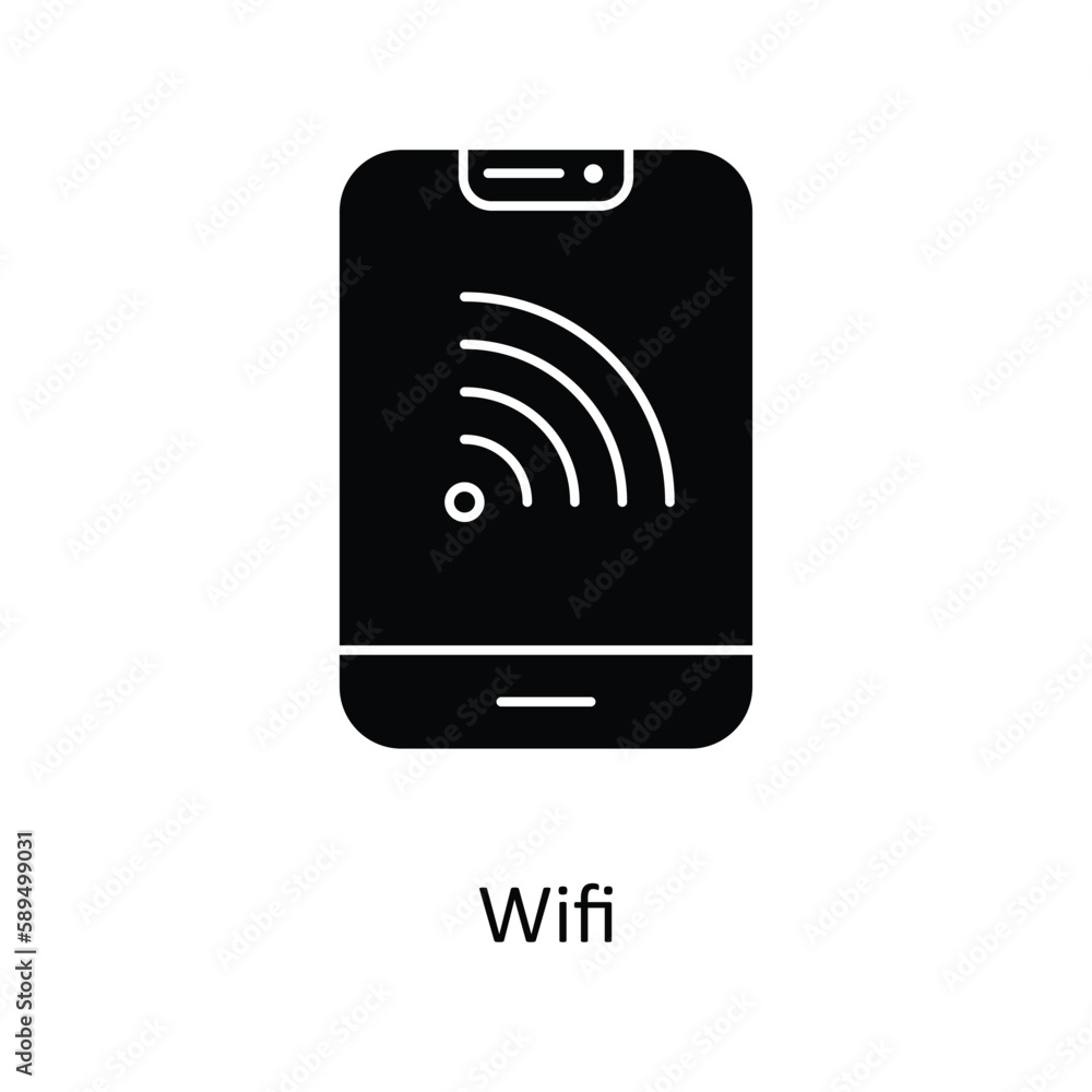 Wifi Vector Solid Icons. Simple stock illustration stock Wifi Vector Solid Icons. Simple stock illustration stock