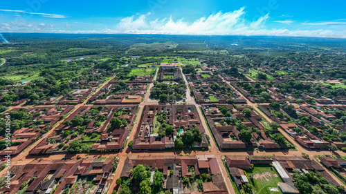 Aerial of the Concepcion Mission, Jesuit Missions of Chiquitos, UNESCO World Heritage Site, Santa Cruz department, Bolivia photo