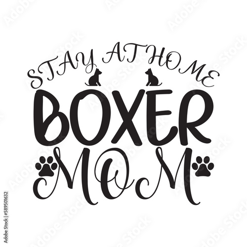 Print stay at home boxer mom illustration.