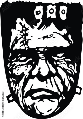 retro frankenstein shiloute
