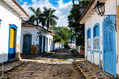 Colonial buildings, Paraty, UNESCO World Heritage Site, Brazil photo